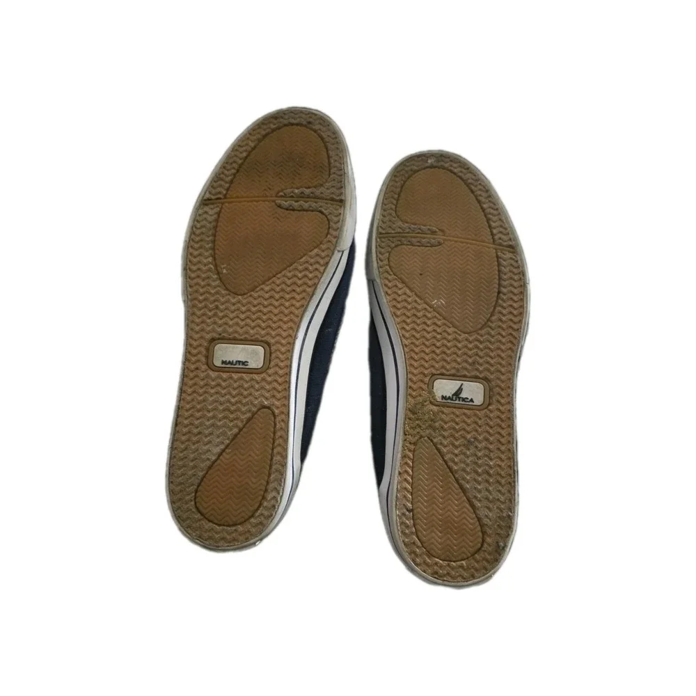 Nautica NM2277N Men's 10.5 Canvas Boat Shoes Navy Deck Slip-On‎ Lace Casual 44.5